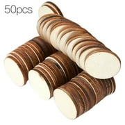 DIY Wood Circle Slice Unfinished Wooden Round Disc Homemade Wood Craft Decoration Tool