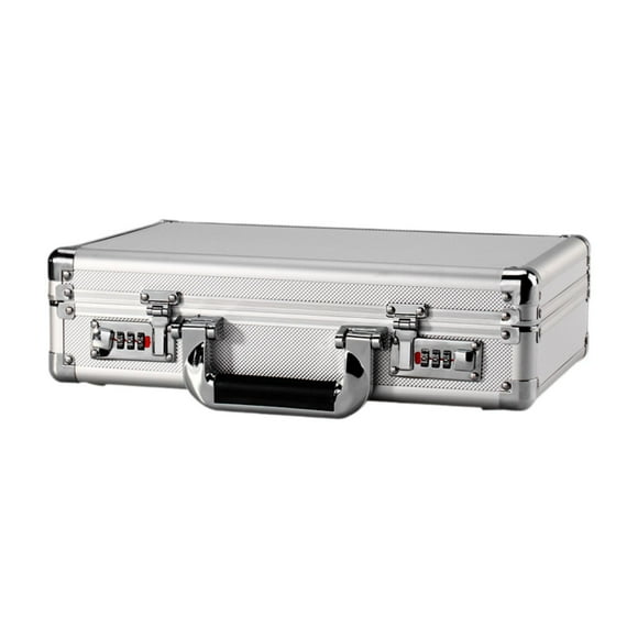 Caja de herramientas portátil de aleación de aluminio, caja de aluminio portátil multiusos bloqueable, Estuche de transporte para hombres, equipo de c Argén