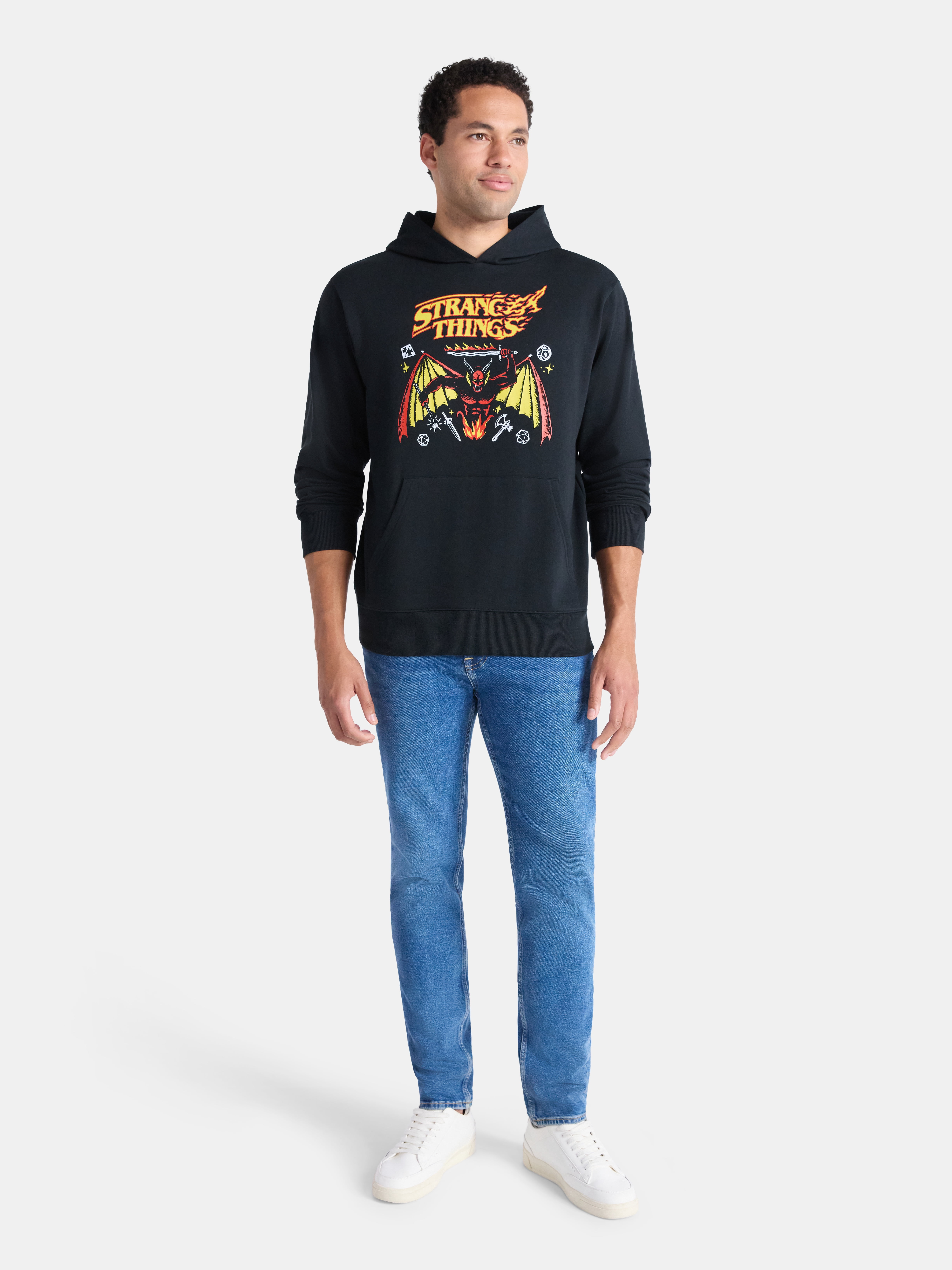 Netflix Stranger Things Men's and Big Men's Hellfire Graphic Hoodie, Sizes XS-3XL