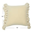 thumbnail image 2 of Main + Mesa 18" Square Cotton Chenille Throw Pillow with Tassels, 2 of 6