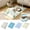 Blue*L, variant on 2026 New Summer Cooling Pet Bed for Small Dogs & Cats, Breathable Rattan Bolster Bed with Cartoon Print, Non-Slip Scratch-Resistant Cool Sleeping Mat for Indoor Outdoor