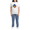 thumbnail image 4 of CafePress - I Stand With Ukraine Support Ukraine Flag Pajamas - Women's Short Sleeve Print T-Shirt and Pants Light Cotton Pajama Set, 4 of 7