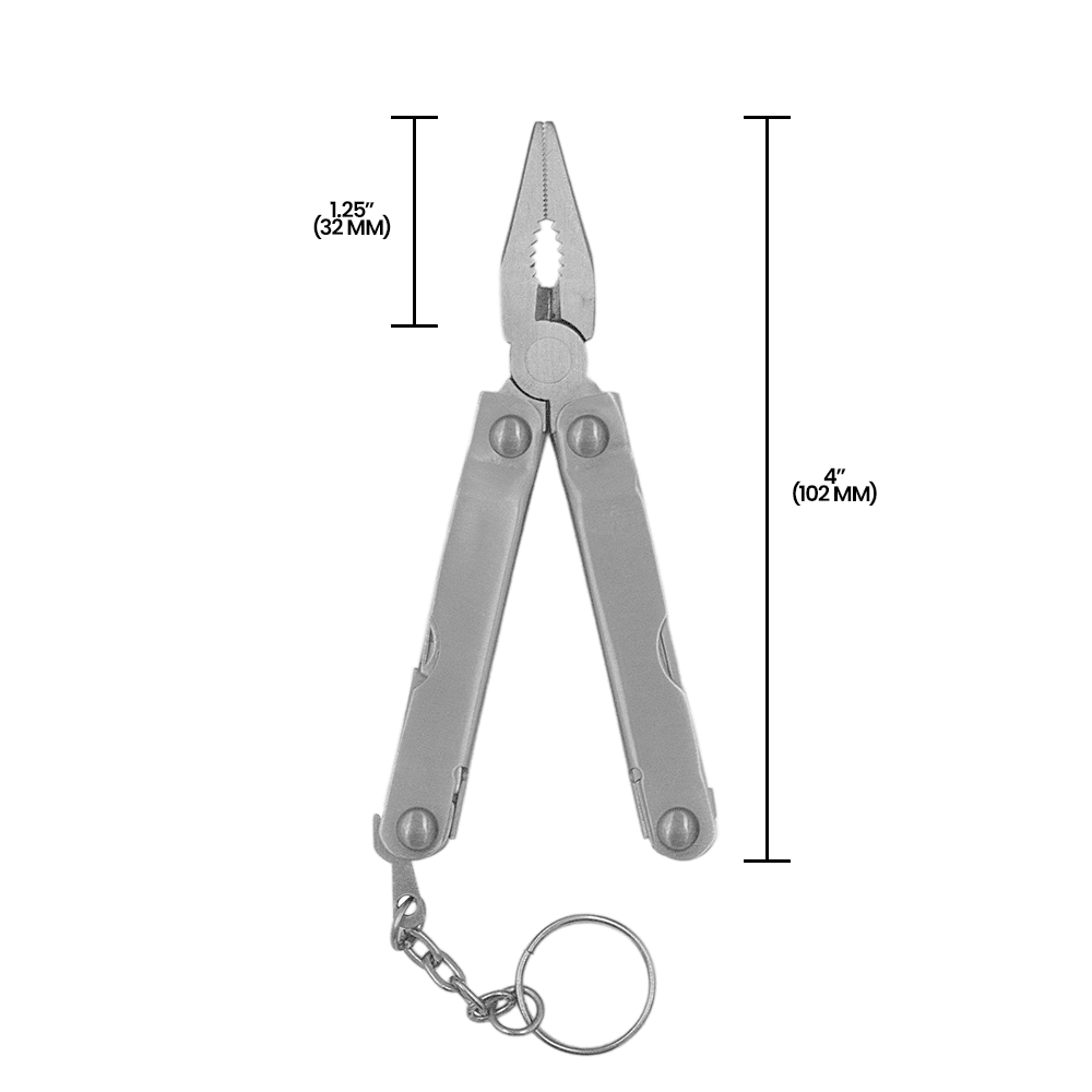 Zenport MFT27 Mini 12-Function Multi-Tool w/ Case, Silver - 3 Pack