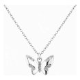 thumbnail image 1 of Collar De Mini Mariposa Con Zirconias Para Mujer Plata 925 Plateado, 1 of 5