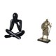 thumbnail image 5 of Escultura de figura de caballero abstracta moderna, figura decorativa creativa, adorno de escritorio coleccionable, estatua europea para sala de estar, 5 of 8