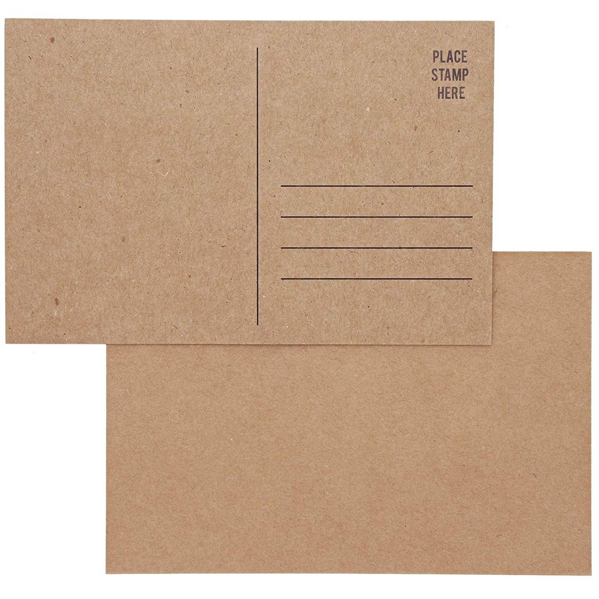 Blank Kraft Mailable Postcards (100 Count)