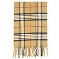 thumbnail image 2 of NevEND Winter Scarf for Men and Women Luxurious Classic Unisex Plain Plaid Wrap Beige, 2 of 5