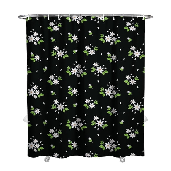 Waterproof Pioneer Shower Curtain 72x84 Inch Polyester Unique Cute Floral Shower Curtain for Bathroom Hotel Home Decor with 12 Plastic Hooks