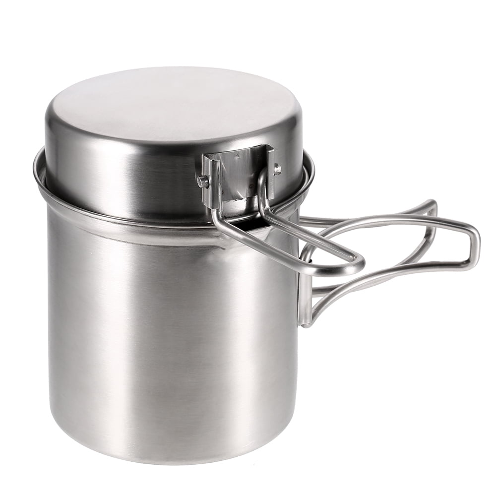 Backpacking Portable Camping Stove Combo Wood Burning Stove And Cooking Pot Set For Outdoor Backpacking Fishing Hiking