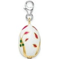 thumbnail image 3 of Sterling Silver Amore La Vita Rhod-Pl Gold-Plated 3-D Enameled Egg Charm (40 X 12) Made In China qcc265, 3 of 6