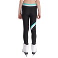 thumbnail image 2 of Hansber Kids Girls Athletic Leggings Sport Gymnastics Skinny Pants Dance Running Figure Skating Yoga Blue Green 6, 2 of 6