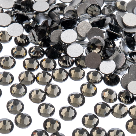 Crystal Lane DIY 1440pcs SS20 (4.7mm) Black Diamond | Glass Round Flat Back Rhinestones