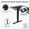 thumbnail image 2 of VIVO Electric 83” x 30” Stand Up Desk Workstation, Black Table Top, Black Frame, 2 of 8