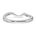 thumbnail image 5 of 14K White Gold Ring Band Wedding Diamond Round Contoured , Size 5, 5 of 7