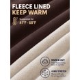 thumbnail image 2 of VORENI Women's Fleece Lined Leggings, High Waisted Thermal Leggings for Women, Full Length 4-Way Stretch Warm Winter Leggings, Chocolate Brown, 2 of 7