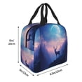 thumbnail image 2 of Pofeuu Night Sky Elk Print Lunch Bag Lunch Box Large Capacity Insulated Lunch Bag for Adult, Leakproof Reusable Lunch Tote Bags for Work, 2 of 5