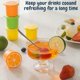 thumbnail image 4 of 6pc silicone ice ball maker, large ice cube molds for whiskey, cocktails, coffee, juice and water. (OrangeGreenYellow), 4 of 4