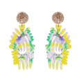 thumbnail image 1 of Joyería de moda para mujer, pendientes colgantes de resina, accesorio para niña (amarillo), 1 of 5