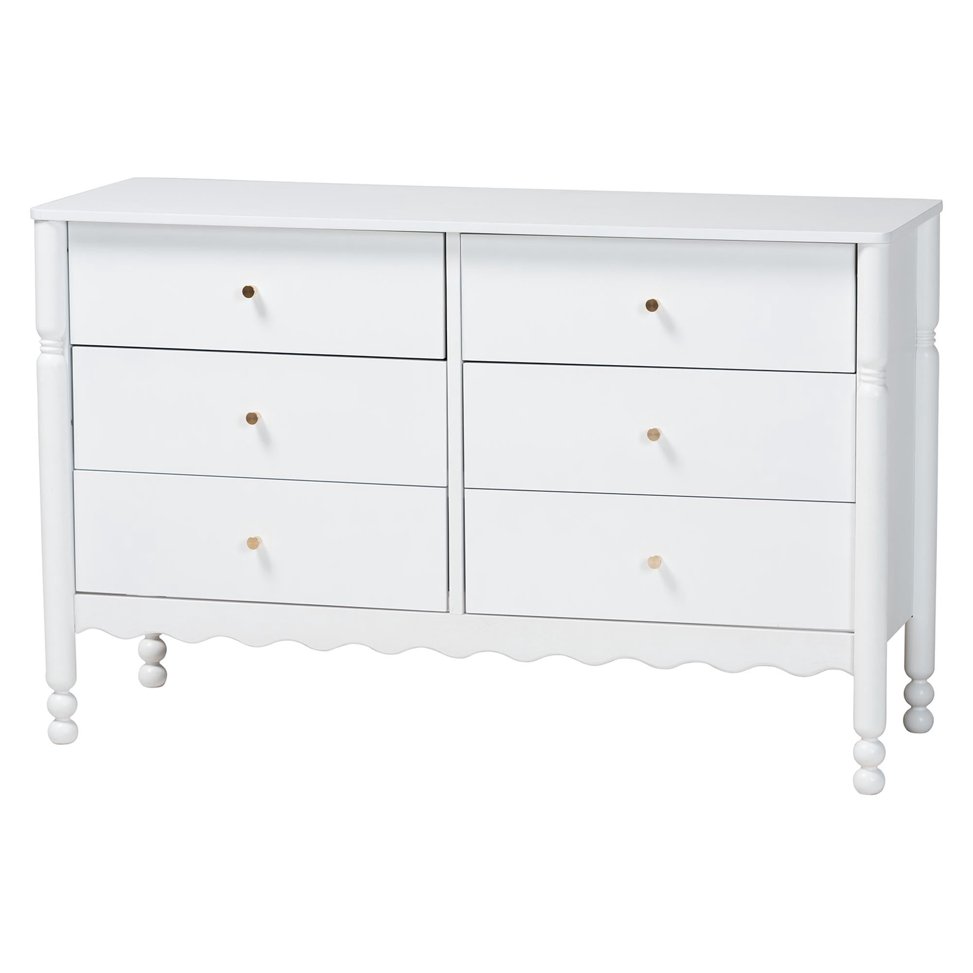 Baxton Studio Hoffman Modern Farmhouse Bedroom Set, King, 4-Piece, White