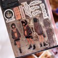 thumbnail image 4 of 3 Cut Film Sticker Books Japanese Ancient Comic Style, Coated Paper Material, Covered with Star Film, DIY Handbook, Scrapbook, Decorative Materials, Sticker Book., 4 of 9
