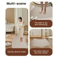 thumbnail image 6 of Linen Bath Rug Non-Slip Absorbent Mat Entrance Floor Carpet Bedroom Foot Pad 30x16 Inch Beige, 6 of 6