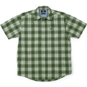 Big Men's Short-Sleeved Madras Plaid Shirt