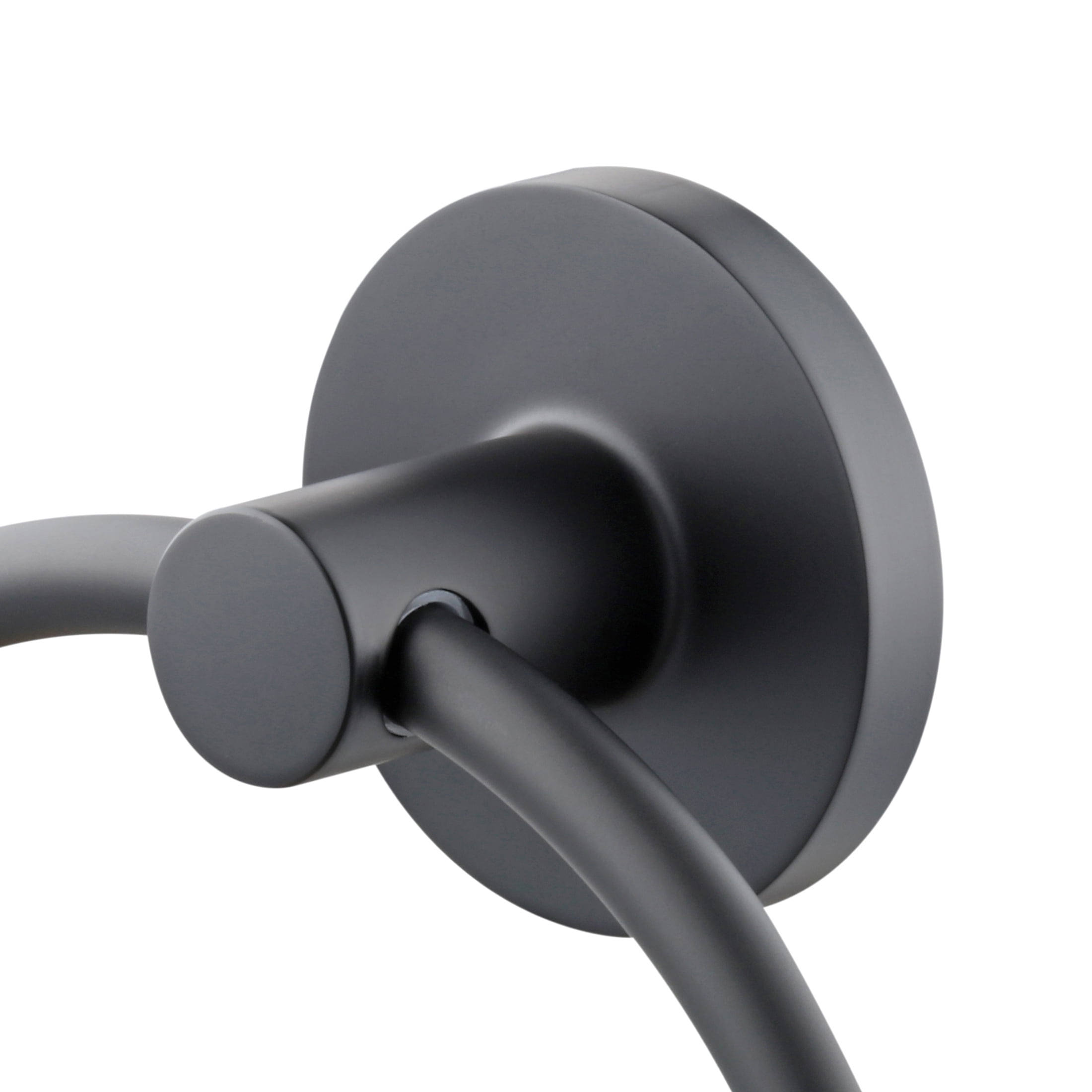 (3 pack) Mainstays Modern Round Towel Ring in Matte Black