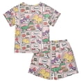 thumbnail image 5 of joogoo Funny Dinosaurs Cute Pattern Pajama Sets Short Sleeve Cotton 2-Piece Sleepwear 10Y, 5 of 7