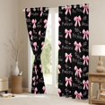 thumbnail image 3 of Manfei Princess Bowknot Curtains Pack of 2 (42x84 Each) For Girls,Pink Dreamy Bow Print Curtains Blackout For Kids, 3 of 7