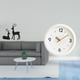 thumbnail image 2 of Elegante figura de ciervo de resina y moderno reloj de pared para sala de estar, estudio, balcón, oficina, decoración del hogar, escultura silenciosa, 2 of 8