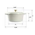 thumbnail image 4 of Mainstays 4.75 Quart Round Enameled Cast Iron Dutch Oven with Lid White, 4 of 9