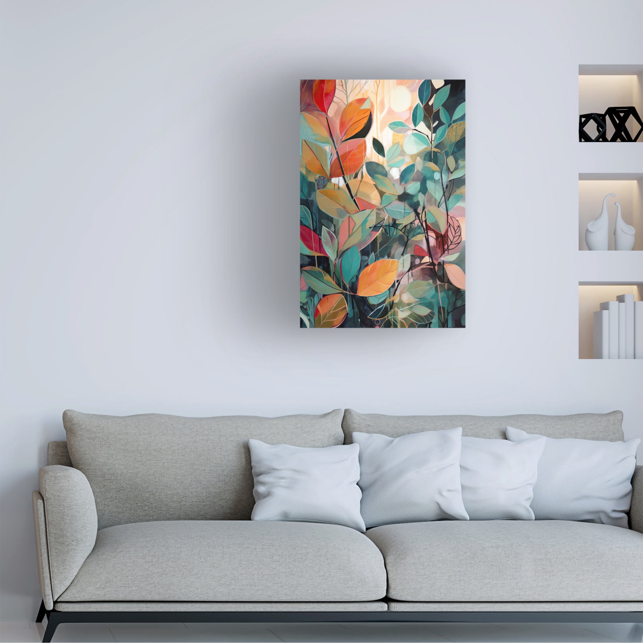 Canvas Wall Art - Sasha 'Morning Forest III' Wall Art for Living Room, Bedroom, or Office Décor by Trademark Fine Art - 12 x 19 Inches