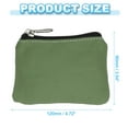 thumbnail image 2 of Uxcell Monedero de 3.54" x 4.72" Bolsa de Cambio, Bolsas Organizadoras Pequeñas con Cremallera de Lona para el Hogar, Verde Oscuro, 2 of 6