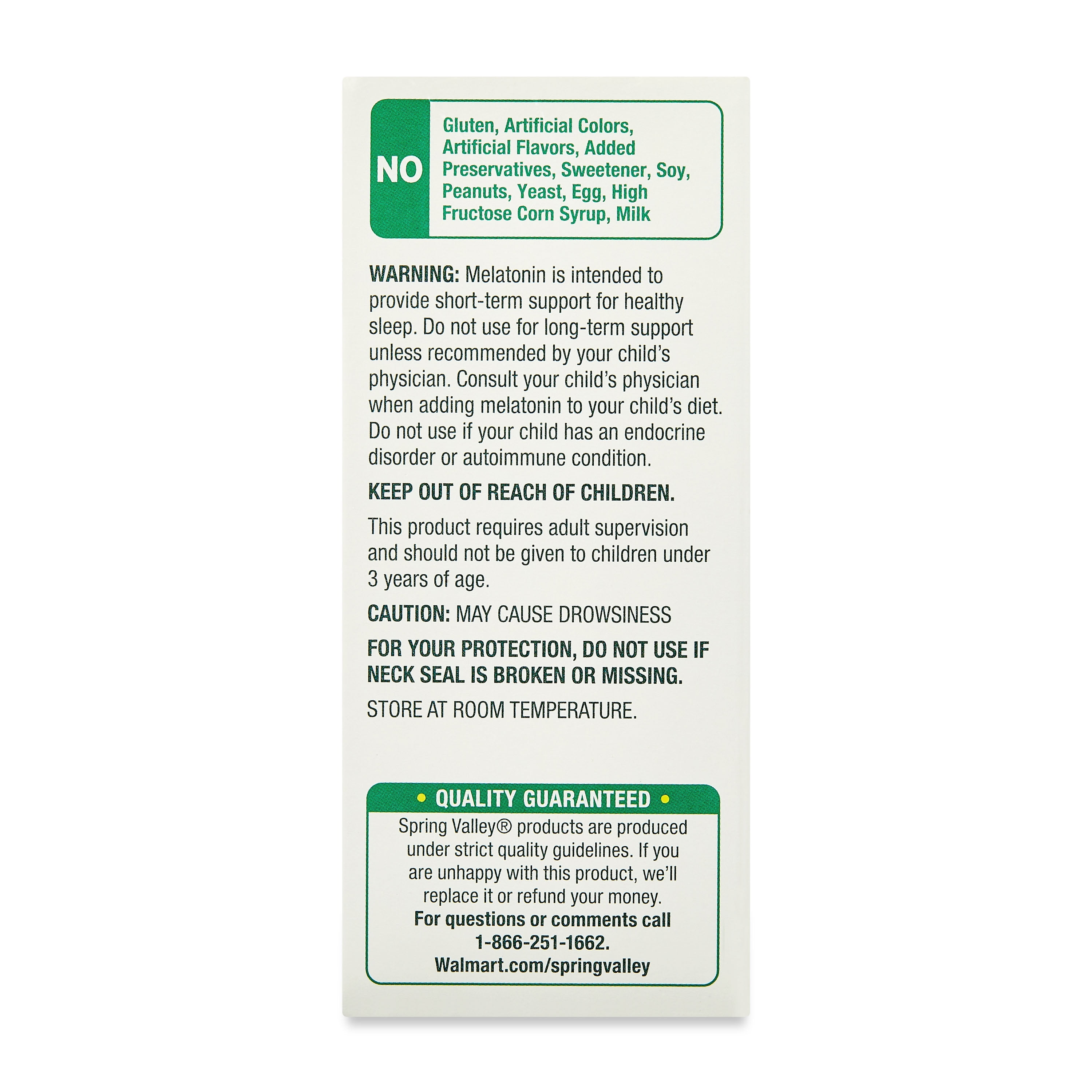 Spring Valley Kid’s Melatonin Liquid, 1 fl oz, 1mg, Berry Flavor