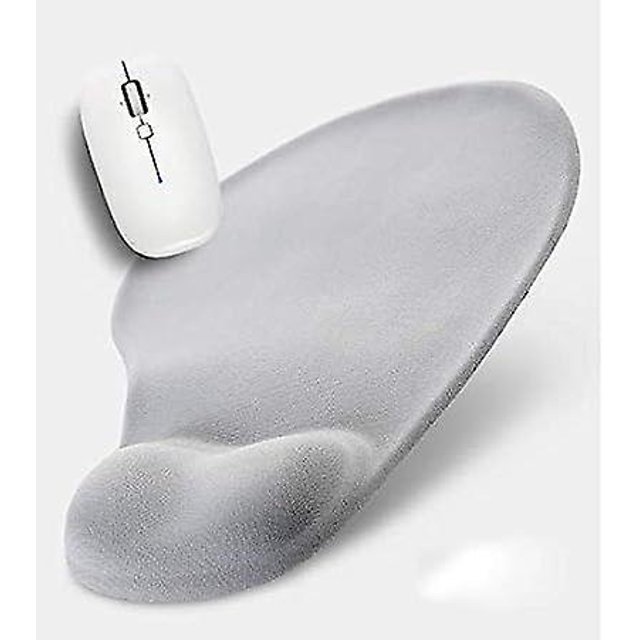 (gris) Tapis De Souris, Repose-poignet Confortable Et Ergonomique Pour Ordinateur Portable, Bureau, Bureau, Jeux