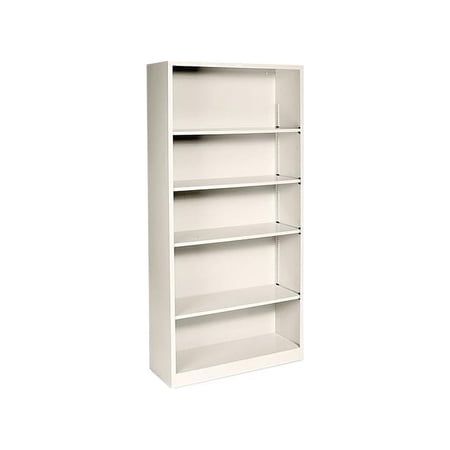 HON Metal Bookcase Five-Shelf 34-1/2w x 12-5/8d x 71h Putty