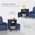 thumbnail image 4 of 4 EVER WINNER Nordic Barn Door Side Table, New Blue End Table with Barn Door Storage, Side Table for Home Office Living Room, 4 of 7