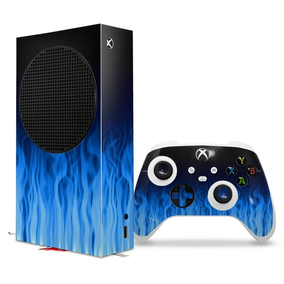 WraptorSkinz Skin Wrap compatible with the 2020 XBOX Series S Console and Controller Fire Blue (XBOX NOT INCLUDED)
