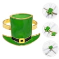 thumbnail image 4 of 6 servilleteros irlandeses verdes con diseño de sombrero de San Patricio, con hebillas de metal para decoración de mesas, fiestas y restaurantes, 4 of 8