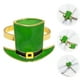 thumbnail image 4 of 6 servilleteros irlandeses verdes con diseño de sombrero de San Patricio, con hebillas de metal para decoración de mesas, fiestas y restaurantes, 4 of 8