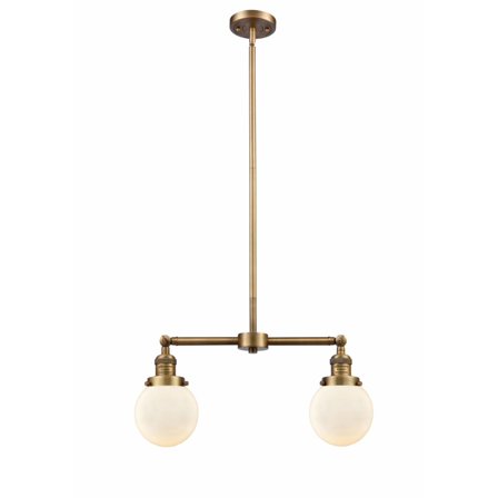 Innovations 2-LT Vintage LED Beacon 23" Chandelier - Brushed Brass - 209-BB-G201-6-LED