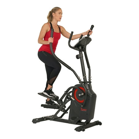 Sunny Health & Fitness Magnetic Vertical Elliptical Cardio Climber Machine and Exercise Stepper, Workout Cross Trainer, SF-E3919