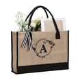 thumbnail image 4 of weibbin Initials Jute Tote Bag & Makeup Bag, Personalized Birthday Gifts for Women Mom Daughter Sister Friends Teacher, Bridesmaid Wedding Gifts, 4 of 6
