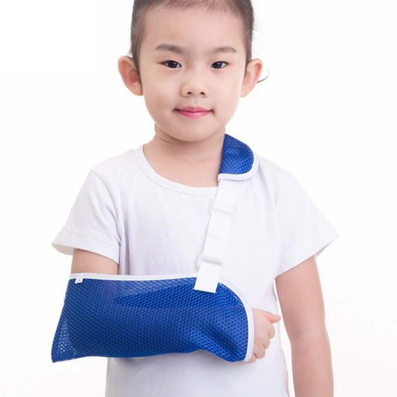 Arm for Kids with Padded Shoulder Strap for Broken Arm Dislocated , L Blue 29x10cm