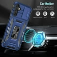thumbnail image 5 of for S23 FE Case with Camera Cover and Stand,Heavy Duty Shockproof Anti-Scratched Phone Case,for Samsung Galaxy S23 FE Case-Blue, 5 of 13