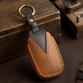 thumbnail image 4 of Key Fob Cover Compatible with Toyota Tundra Corolla Cross Venza Sequoia Highlander Avalon RAV4 Camry C-HR Prius Keychain Case Holder Protector,Brown, 4 of 7