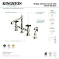 thumbnail image 7 of Kingston Brass KS7277PKXBS Duchess Bridge Kitchen Faucet with Brass Side Sprayer, Brushed Brass, 7 of 7