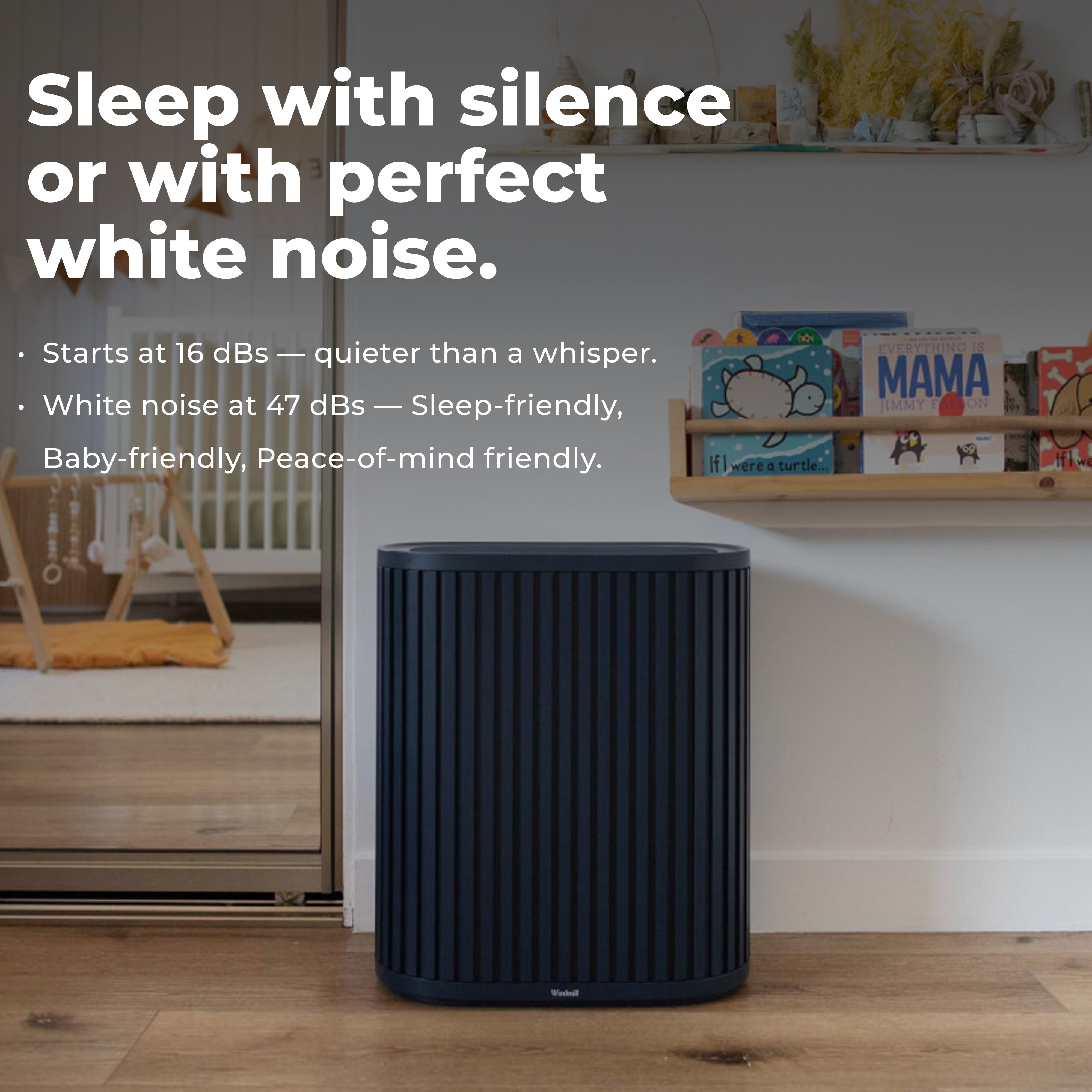 Windmill Air Purifier Max, Smart True HEPA Air Cleaner for Smoke, Odors, Dust & Mold Spores, Up to 1,950 Sq Ft, Navy