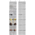 thumbnail image 1 of Organizador de zapatos Simple Houseware 24 bolsillos, paquete de 2 unidades, gris, 1 of 6