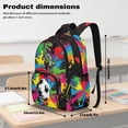 thumbnail image 6 of Uorisanigo Backpack Set for School and Camping, 4-Piece Includes Picnic Lunch Box, Water Carrier Pouch and Pencil Case, Breathable Daypack with Front Pocket Rainbow Graffiti Soccer, 6 of 7